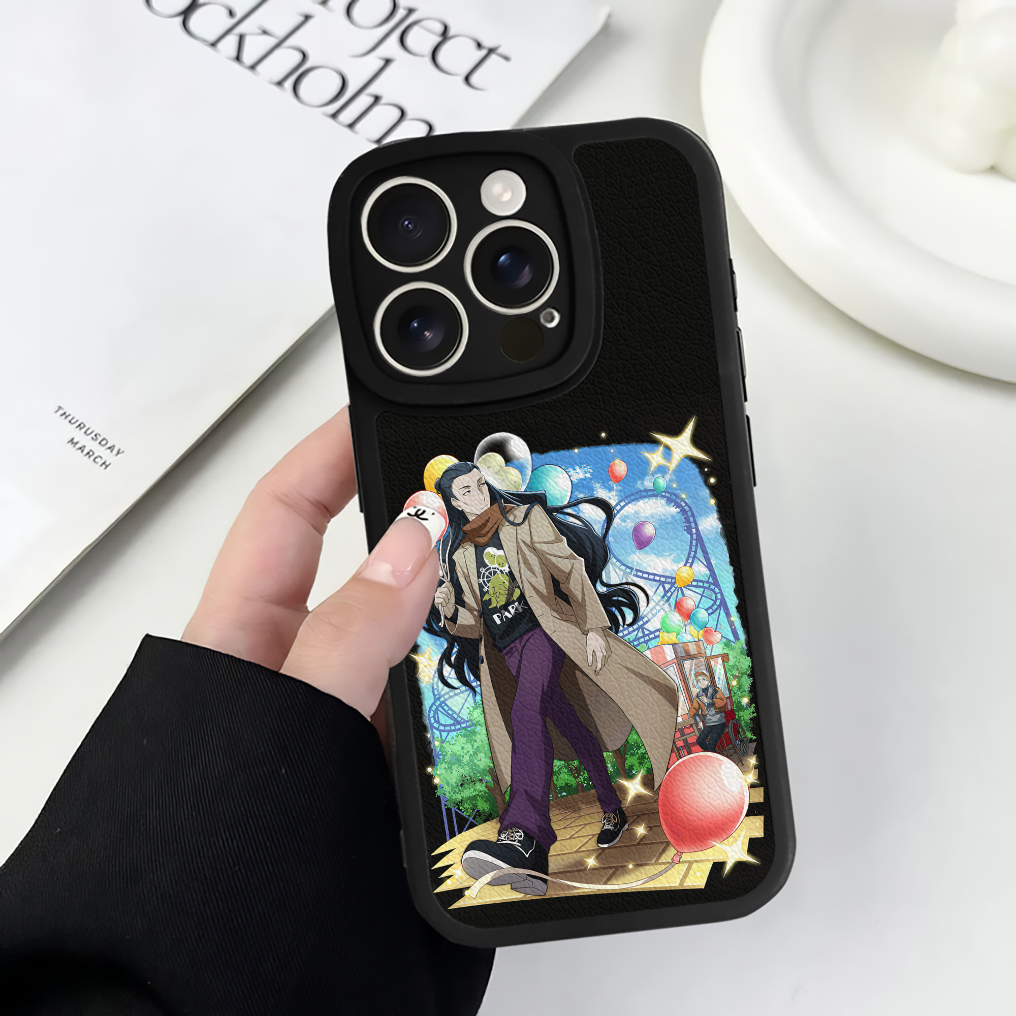 （画像用） 文豪ストレイドッグス Bungo Stray Dogs 【iPhone 16シリーズ対応】シリコンスマホケース（レザー調） 材質：シリコン